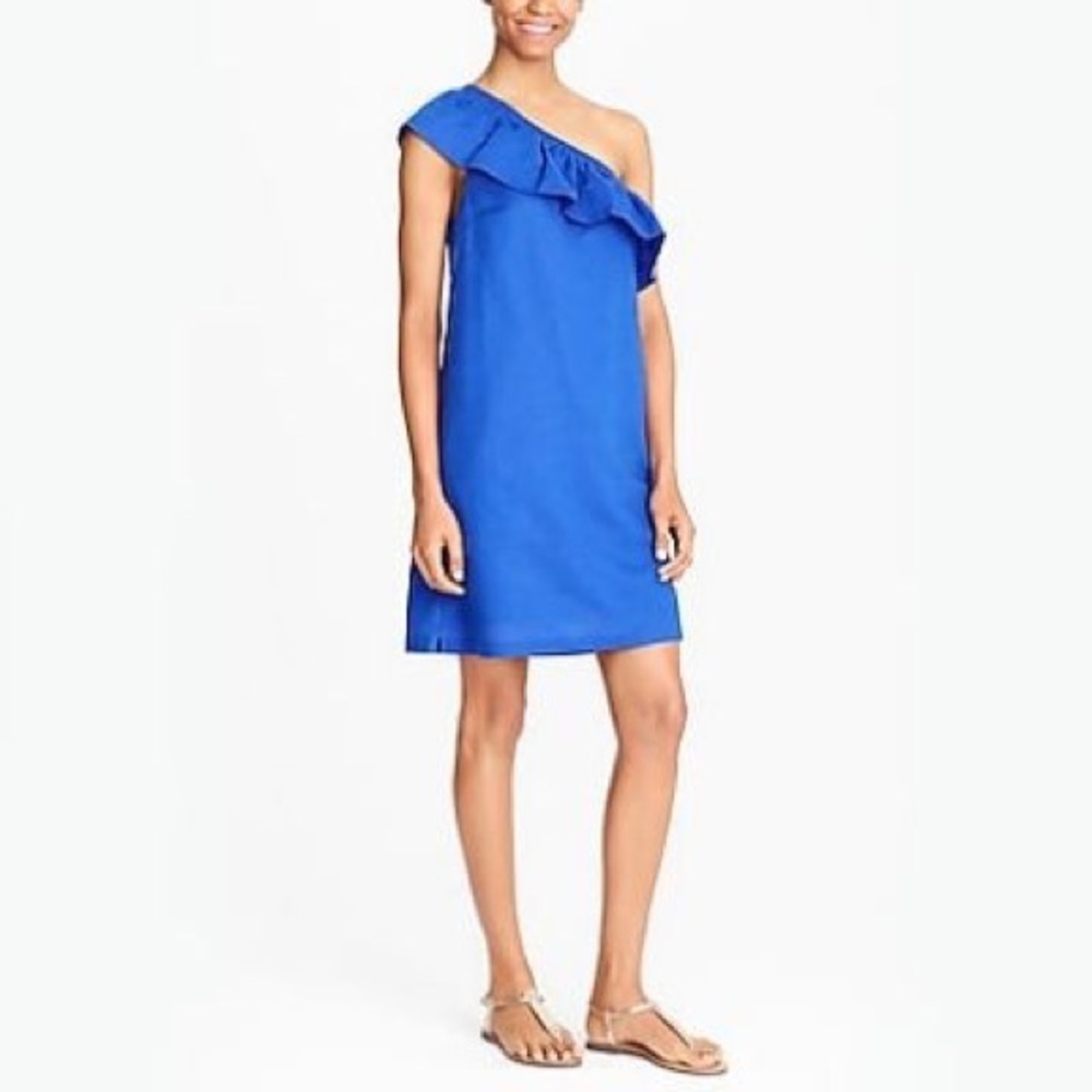 Jcrew Factory one shoulder ruffle dress
